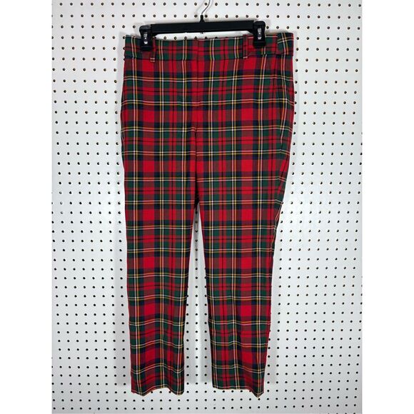 J. Crew Women's Cameron Tartan Plaid Pants size 8 - Picture 1 of 10